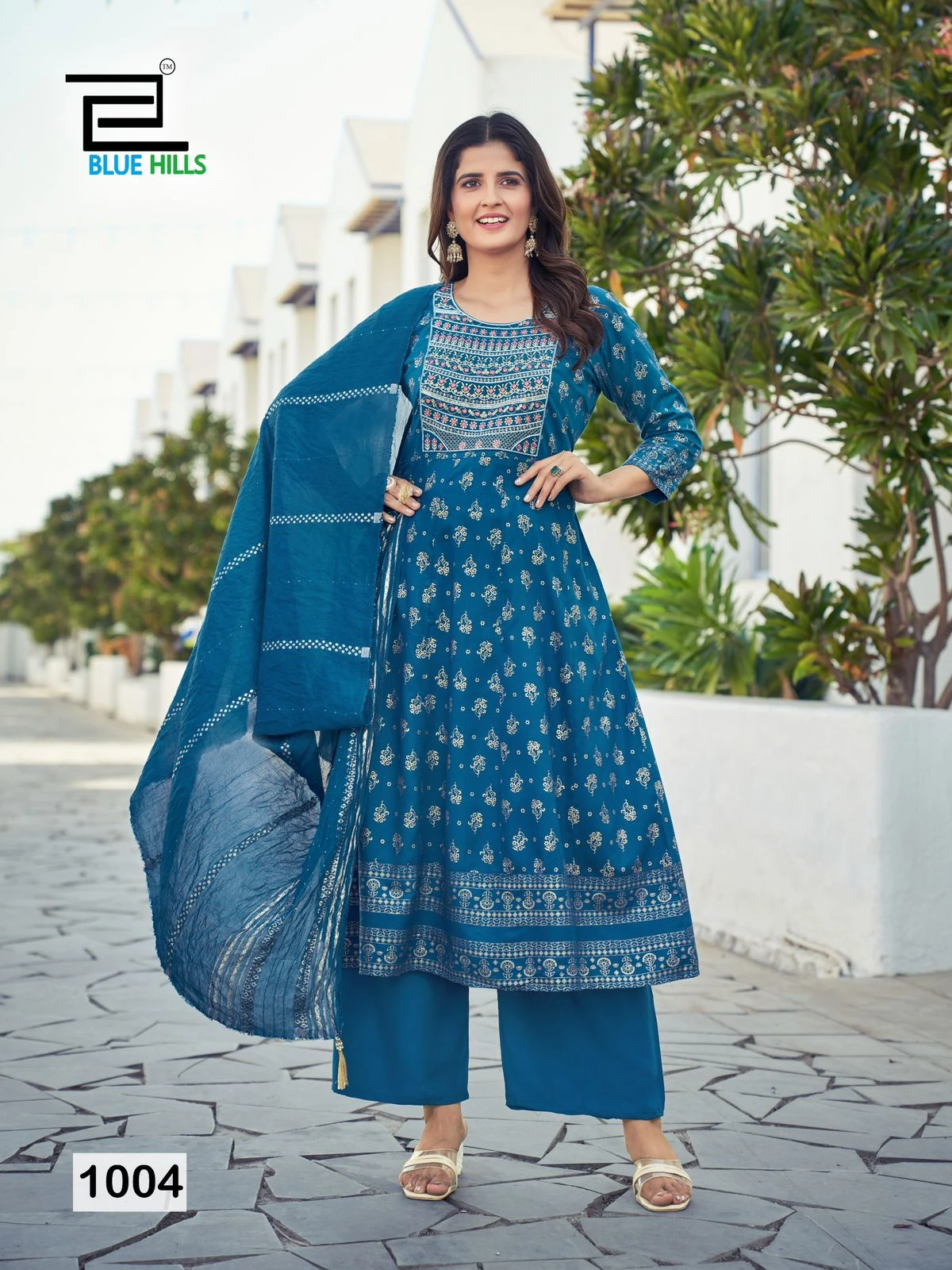 Blue Hills Muskan Rayon 14Kg Wholesale Readymade Salwar Suit Catalog — Wholesale Salwar Suits, Blue Hills wholesale from Surat - Gallery Image 5